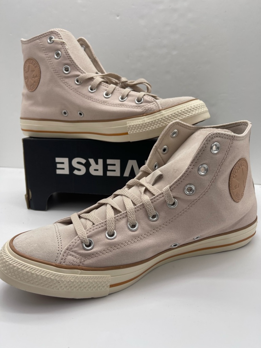 Converse Mens CTAS Hi Warm Clay Nachetta Beige A11454C High Top Sneakers Classic - Picture 11 of 16